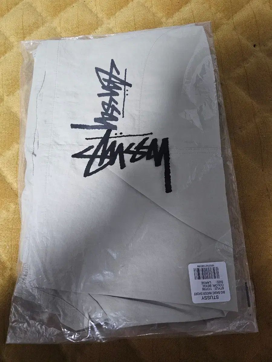 STUSSY BIG ベーシック ウォーター ショーツ ベージュ L