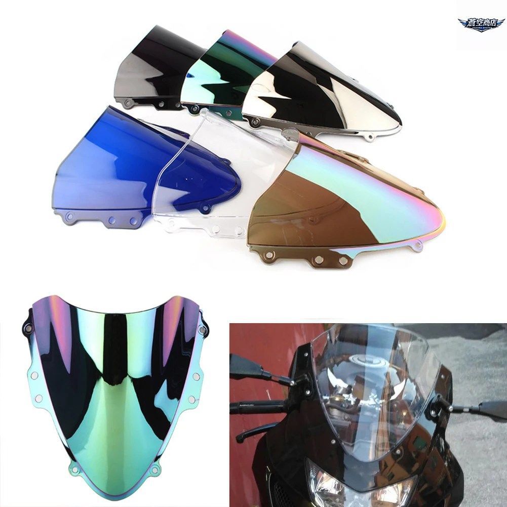 オートバイ用ダブルバブルウインドシールドディフレクタープロテクターウインドスクリーン GSXR600 GSX-R750 GSXR GSX-R 600 750 K4 2004 2