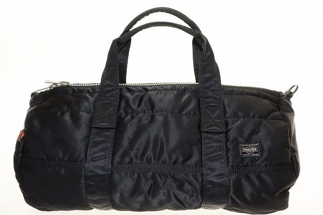ポーター PORTER TANKER DRUM BAG BLACK タンカー ドラム バッグ ボストン ブラック 【ブランド古着ベクトル】【中古】●▲260516