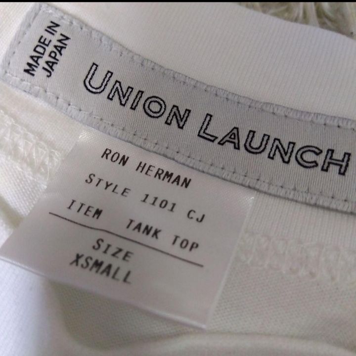 UNION LAUNCH Ron Herman 別注 ロンハーマン別注 タンクトップ 白