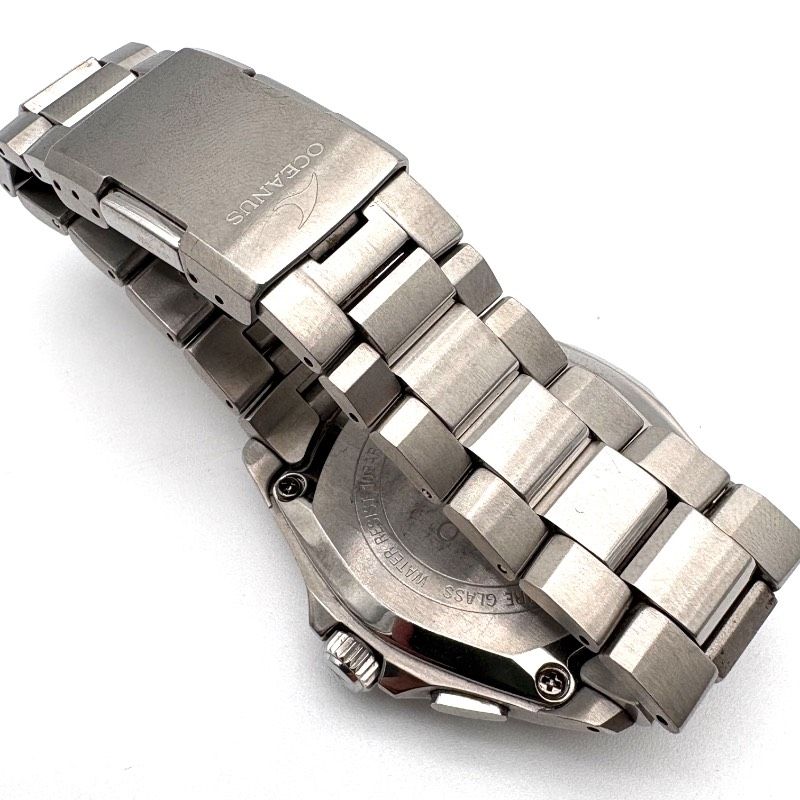 動作品】CASIO OCEANUS OCW-S100 5235 電波ソーラー 10気圧防水 チタン