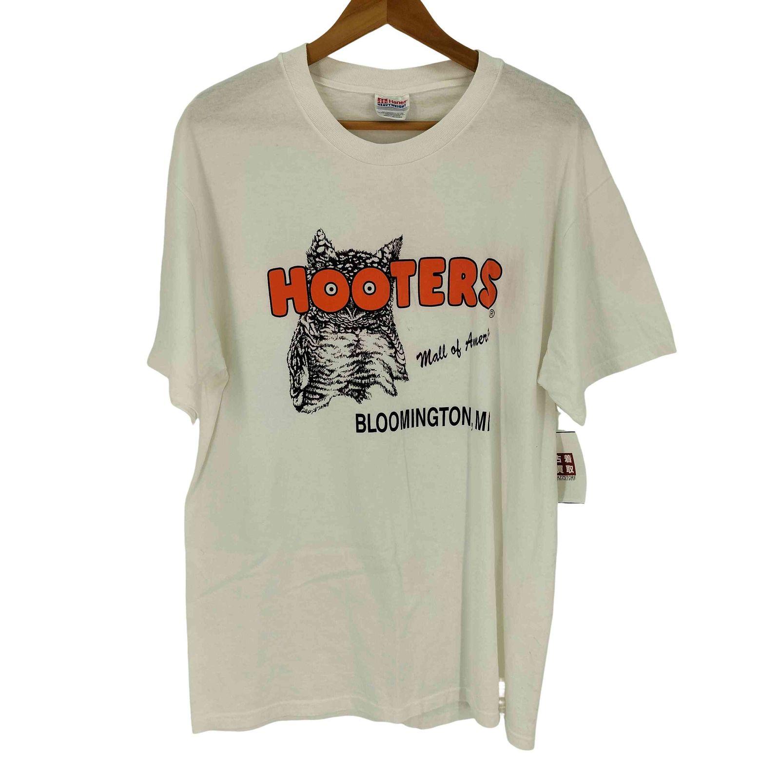 ヘインズ Hanes 90S USA製 HOOTERS 両面プリント S/S Tシャツ メンズ import:L