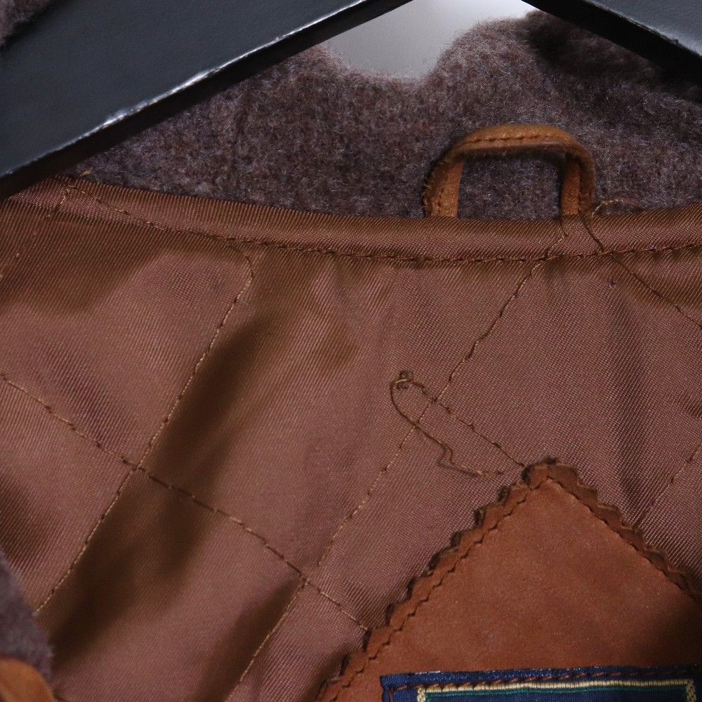 CHAPS RALPH LAUREN ヌバックレザーダッフルコート Lサイズ ブラウン D