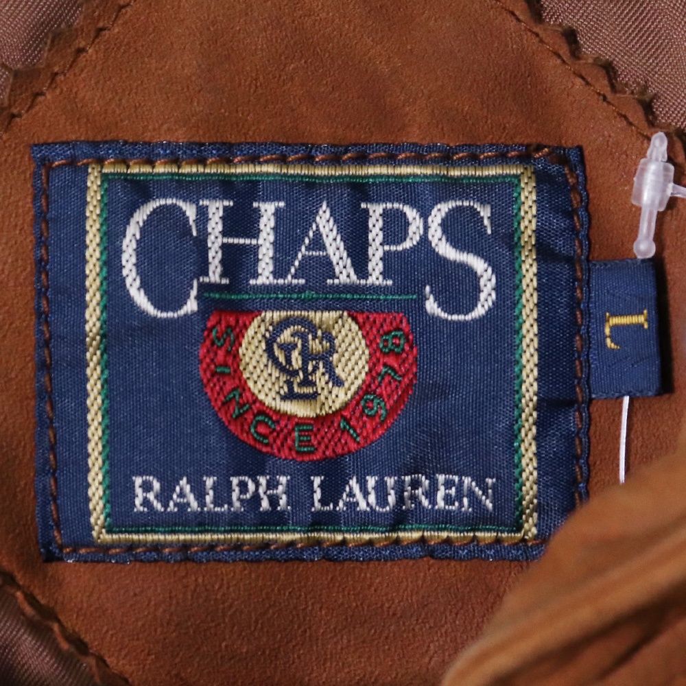 CHAPS RALPH LAUREN ヌバックレザーダッフルコート Lサイズ ブラウン D