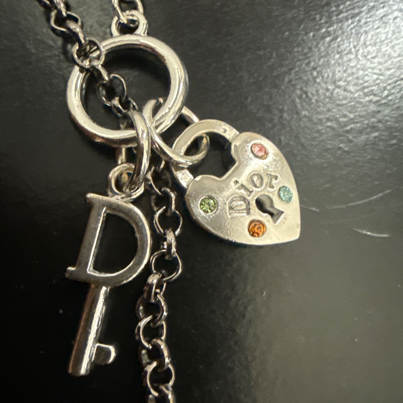 Christian Dior クリスチャンディオール カデナ、鍵チャームネックレス 