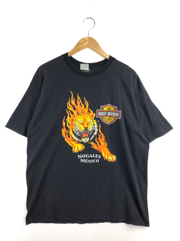 【中古品】 HARLEY DAVIDSON ハーレー ダビッドソン 90'S-00'S TIGER PRINT TEE 90年代-00年代 タイガー プリント Tシャツ 半袖Tシャツ 【146-260516-na-03-tagh】