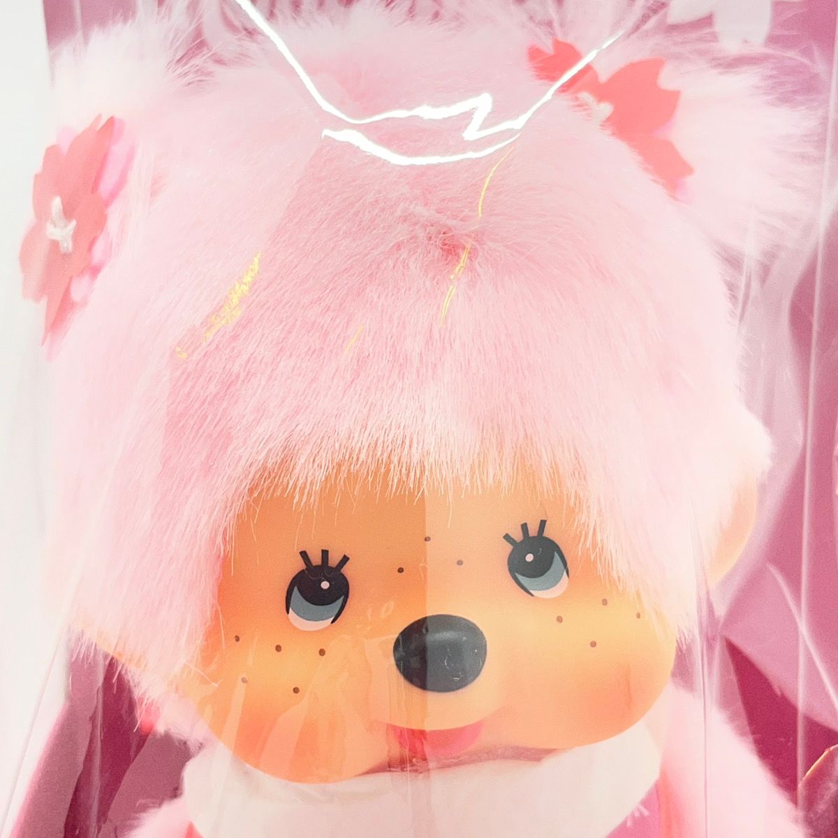 【尾張小牧店】EU限定 桜モンチッチ S 女の子 ※箱あり･スタイ(薄いピンク)【レトロ】【中古】