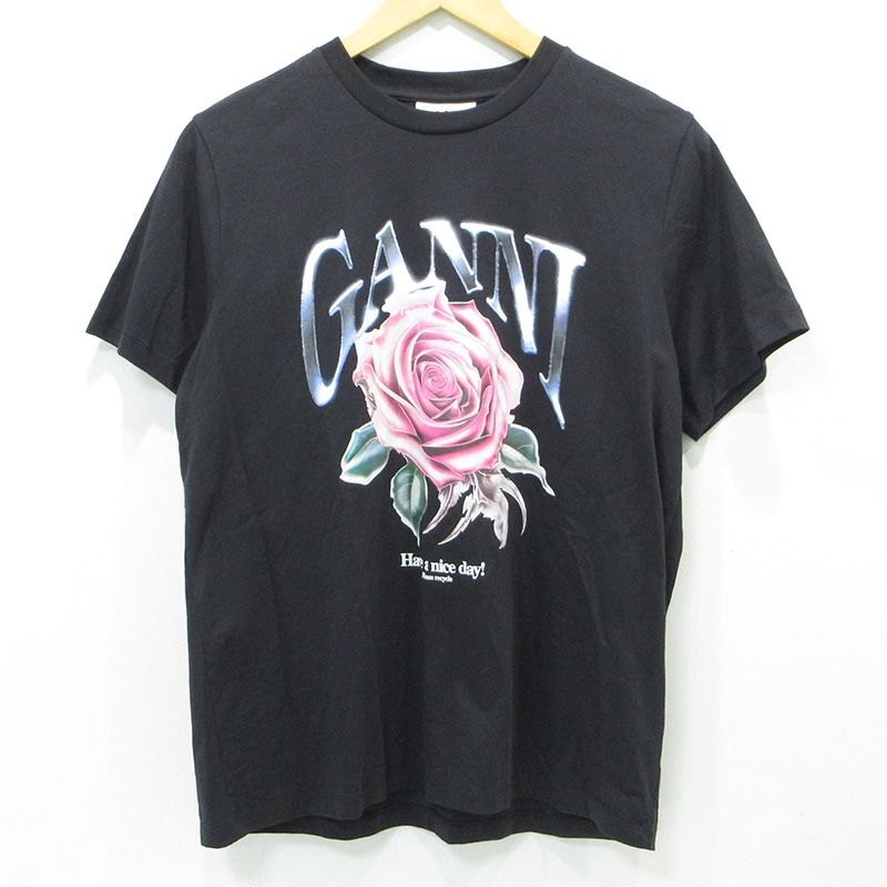 三重本店】 中古 GANNI | ガニー フラワープリント半袖Tシャツ 花柄 