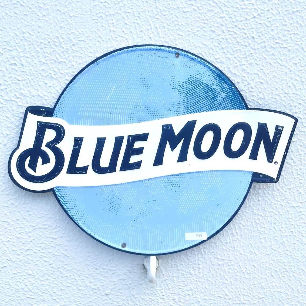 BLUE MOON 看板 ヴィンテージ メタルサイン / ビール ロゴサイン USA バー ガレージ アメリカン雑貨