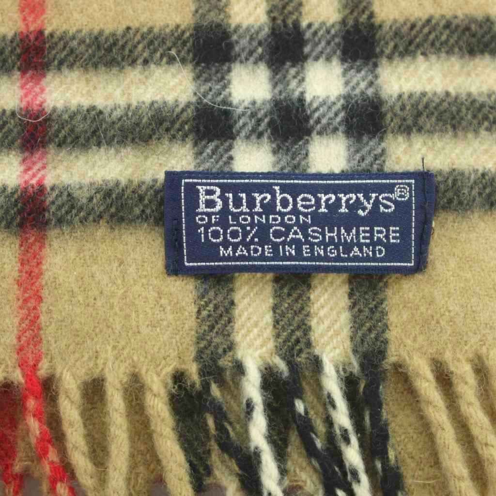 バーバリーズ Burberrys マフラー カシミヤ フリンジ ノバチェック