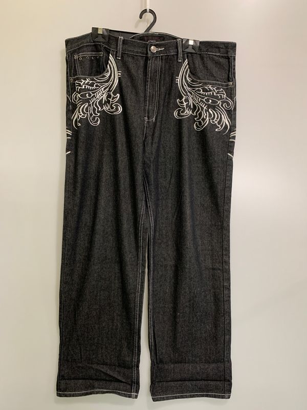【中古品】 RED APE レッドエイプ 刺繍 BAGGY DENIM PANTS バギーデニムパンツ 【157-260516-zi-25-min】