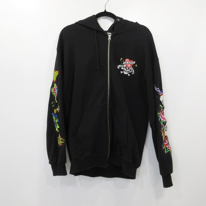 【姫路東店】 中古 X-LARGE | エクストララージ×Ed Hardy パーカー ZIP HOODED SWEAT 101223012030 2022A/W ブラック サイズ：M 【103】 6,336円