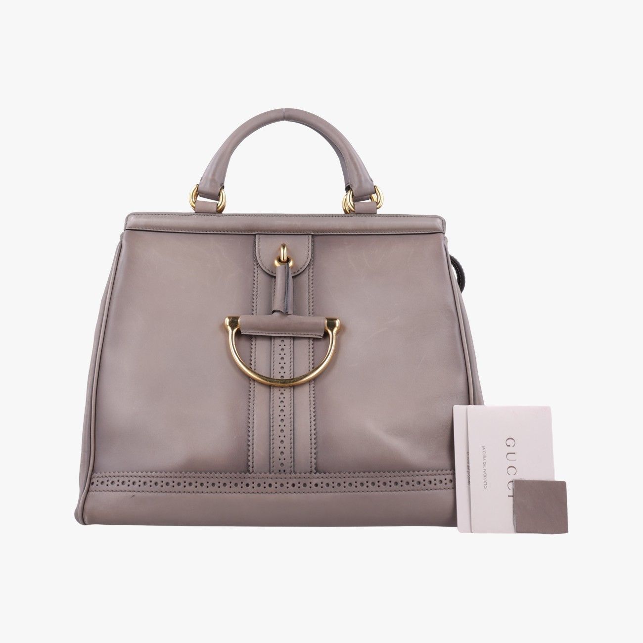 グッチGucciホースビット グレー レザー 296900 B012159346