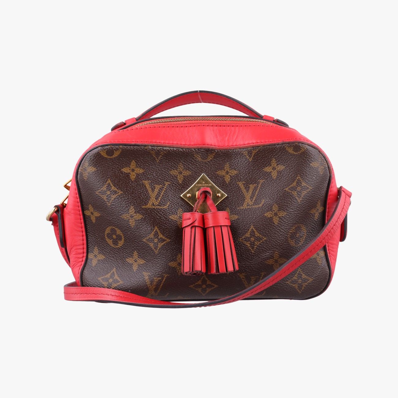 ルイヴィトンLouis Vuittonサントンジュ モノグラム/ブラウン×コクリコ モノグラムキャンバス×カーフレザー M43556 CA3178