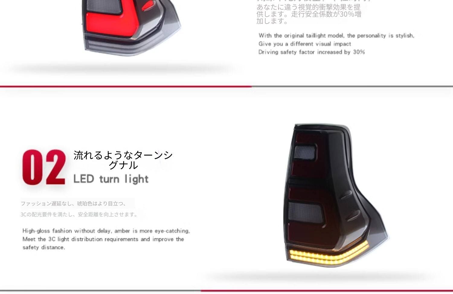 送料無料 トヨタ Toyota ランドクルーザープラド 150系 2010-2021年式 対応 LEDテールランプ一式 クリア スモーク LEDポジション ブレーキ 流れるウインカー バックランプ リアライト 視認性アップ 高級感 ドレスアップ