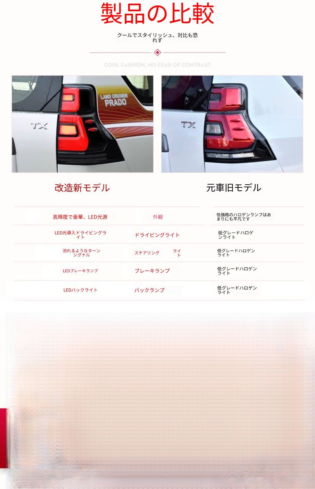 送料無料 トヨタ Toyota ランドクルーザープラド 150系 2010-2021年式 対応 LEDテールランプ一式 クリア スモーク LEDポジション ブレーキ 流れるウインカー バックランプ リアライト 視認性アップ 高級感 ドレスアップ