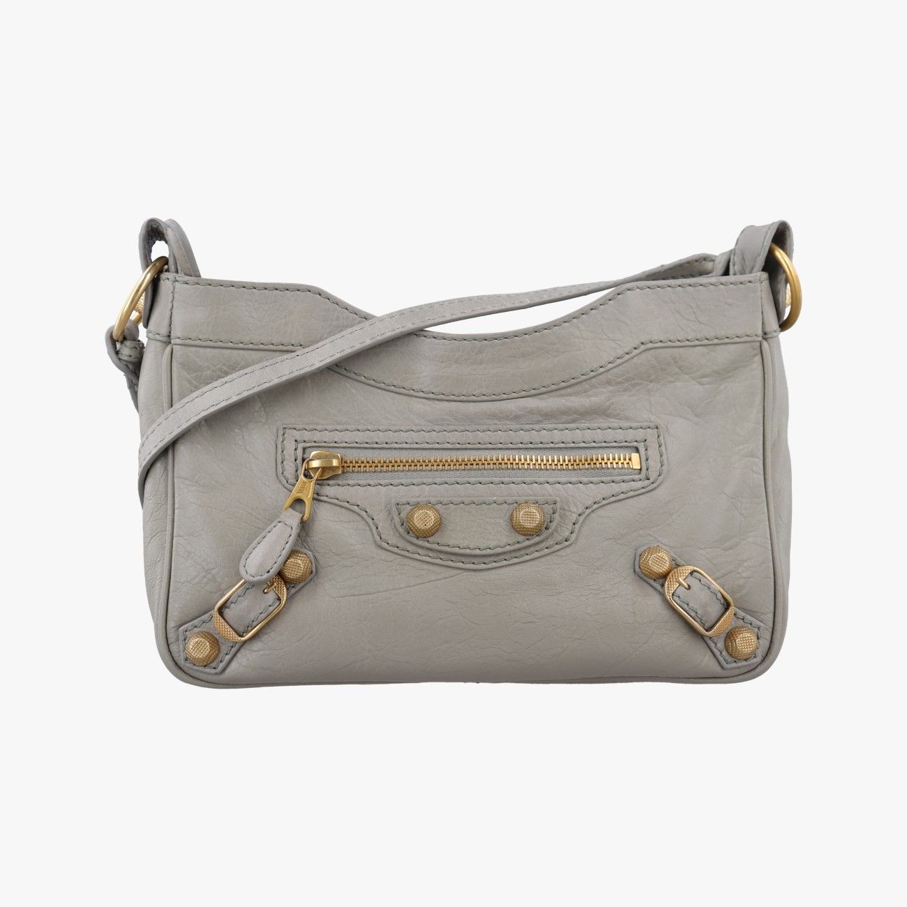 バレンシアガBalenciagaジャイアントヒップ グレー ラムスキン 237203.1230.H.002123