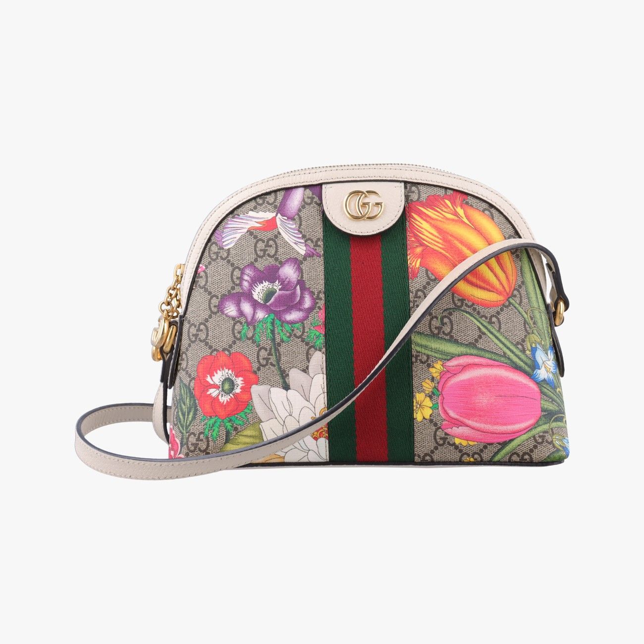 グッチGucciオフィディア ベージュ×マルチ PVCコーティングキャンバス×レザー 499621 D030343691