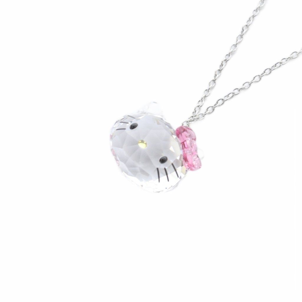 スワロフスキー SWAROVSKI ハローキティ クリスタル ネックレス ペンダント シルバー色