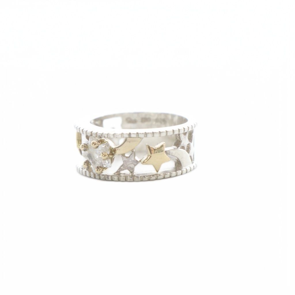 スタージュエリー STAR JEWELRY 指輪 K18/925 リング 3号 シルバー