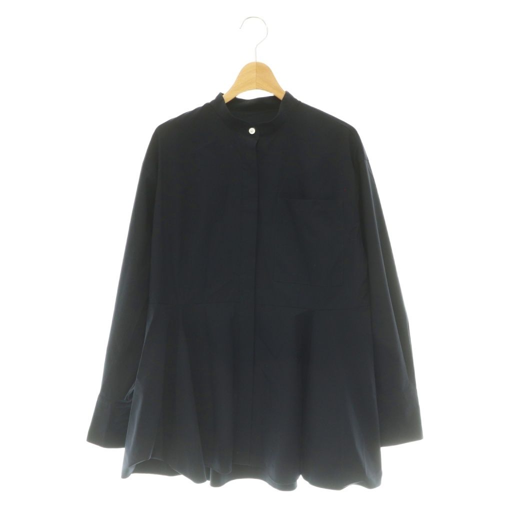 ル フィル LE PHIL 24AW SOLOTEXペプラムブラウス 長袖 F ネイビー /HK ■OS
