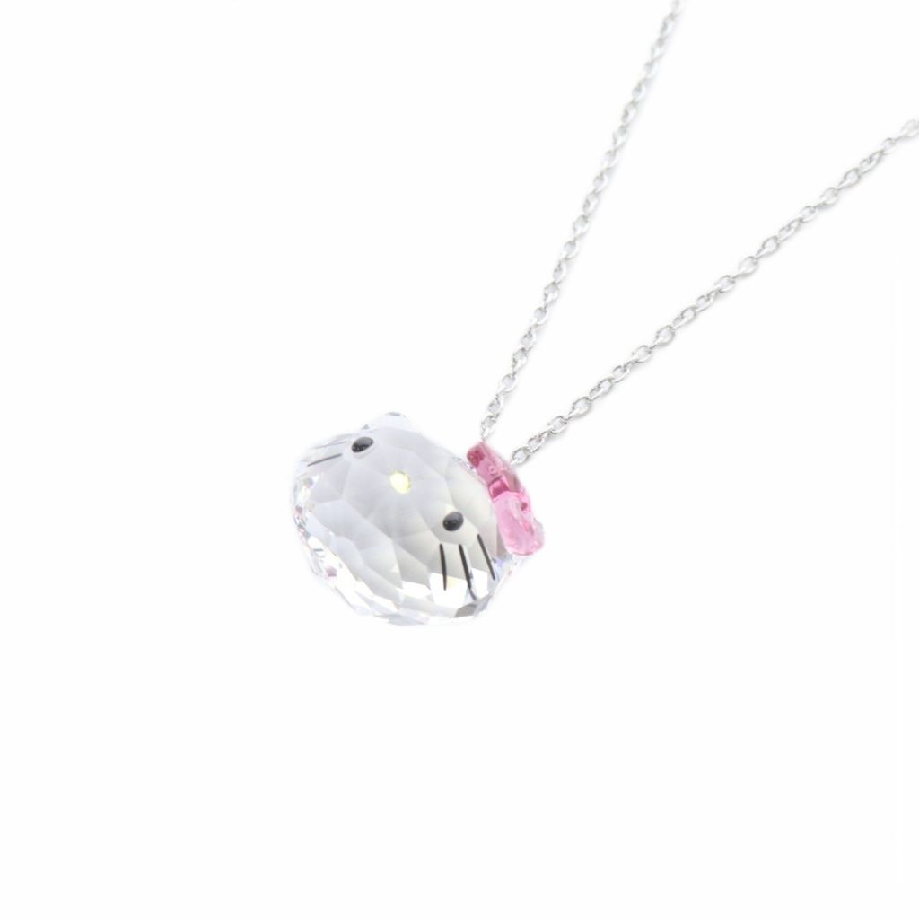 スワロフスキー SWAROVSKI ハローキティ ネックレス ペンダント シルバー色