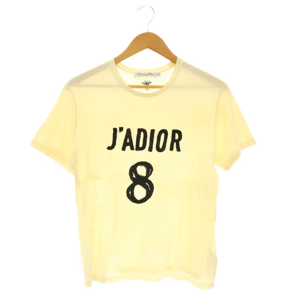 クリスチャンディオール Christian Dior J'ADIOR 8 Tシャツ スパンコール刺繍 カットソー 半袖 リネン混 M アイボリー /NR ■OS