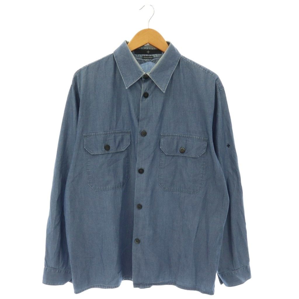 ストーンアイランド STONE ISLAND 刺繍入り シャンブレー シャツ 長袖