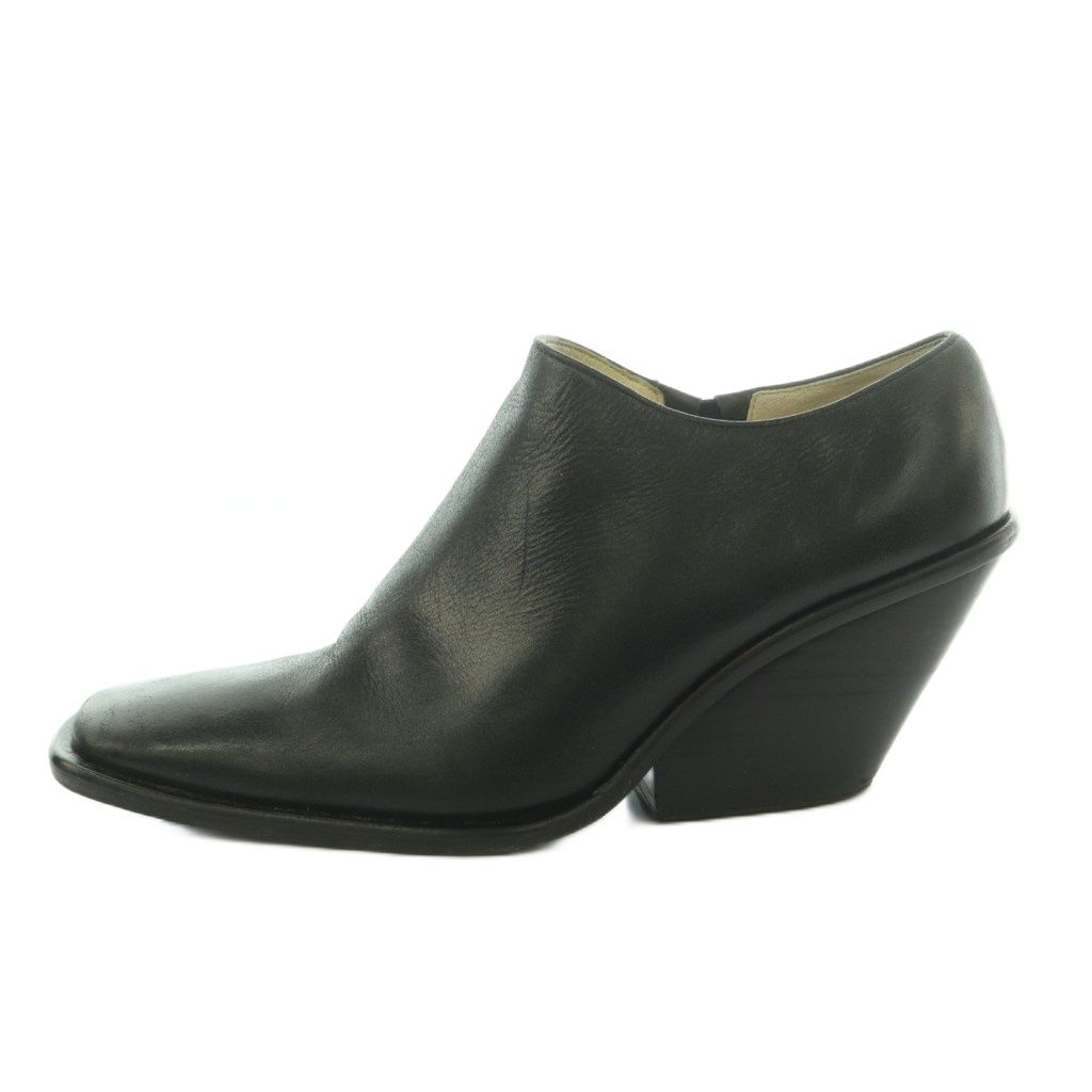 アンチショルド UNTISHOLD Naty -2 Leather ブーティ レザー スクエアトゥ 36 23.0-23.5cm 黒 /MI ■OS ■SH