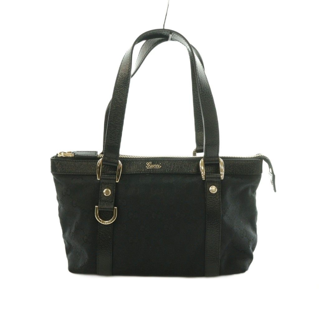 グッチ GUCCI アビー ハンドバッグ モノグラム柄 黒 141471 /MI ■OS ■OH
