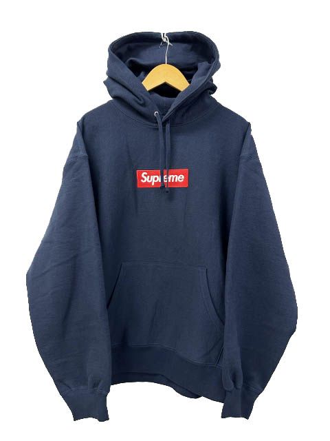 シュプリーム SUPREME 24AW Box Logo Hooded Sweatshirt Navy ボックス ロゴ刺繍 フーデッド スウェット シャツ プルオーバー パーカー L 紺ネイビー ブランド古着ベクトル 中古☆AA★260516