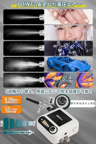 ☆新品☆エアブラシ ミニコンプレッサー セット 41PSI 2つエアー吐出口