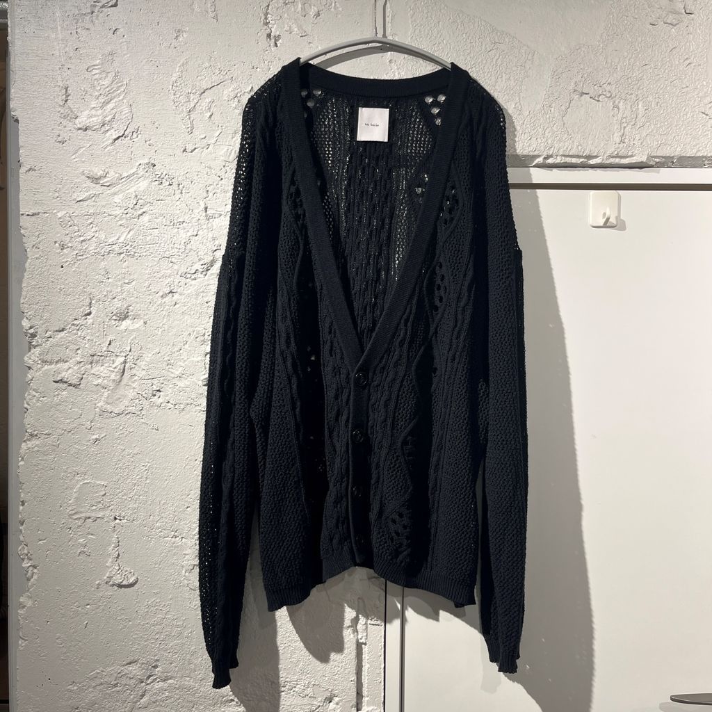 トップス Kota Gushiken 22ss Lace aran Cardigan Kota Gushiken コウタグシケン 22SS 'Ridiculously Serious' Lace Aran