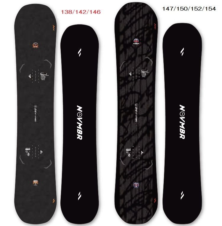 November D4 THE BLACK 19-20 138㎝　限定モデル 19-20 NOVEMBER(ﾉｰﾍﾞﾝﾊﾞｰ) / D4 THT BLACK・スノーボード [138cm,142cm
