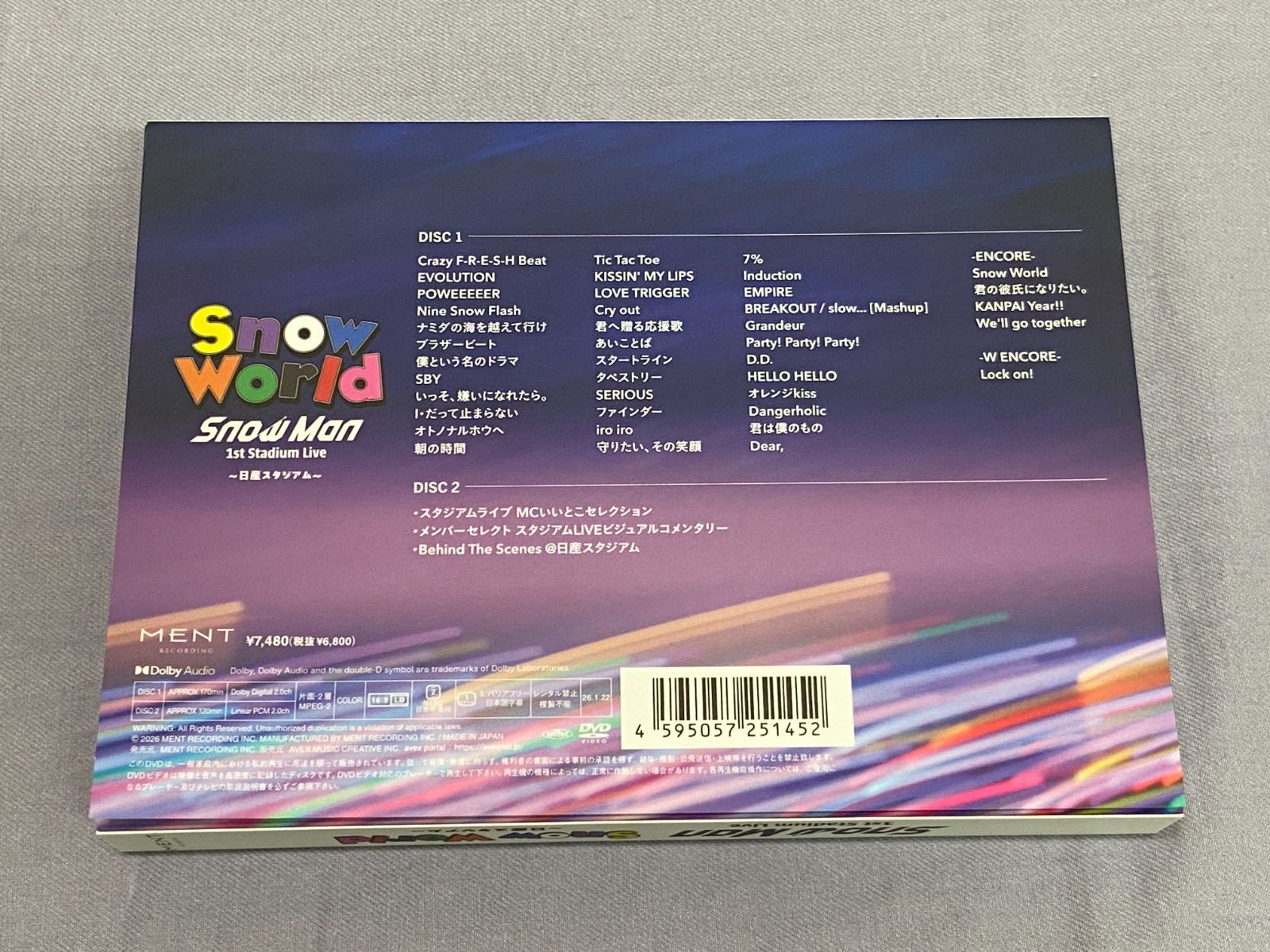邦楽DVD】Snow Man 1st Stadium Live Snow World 日産スタジアム