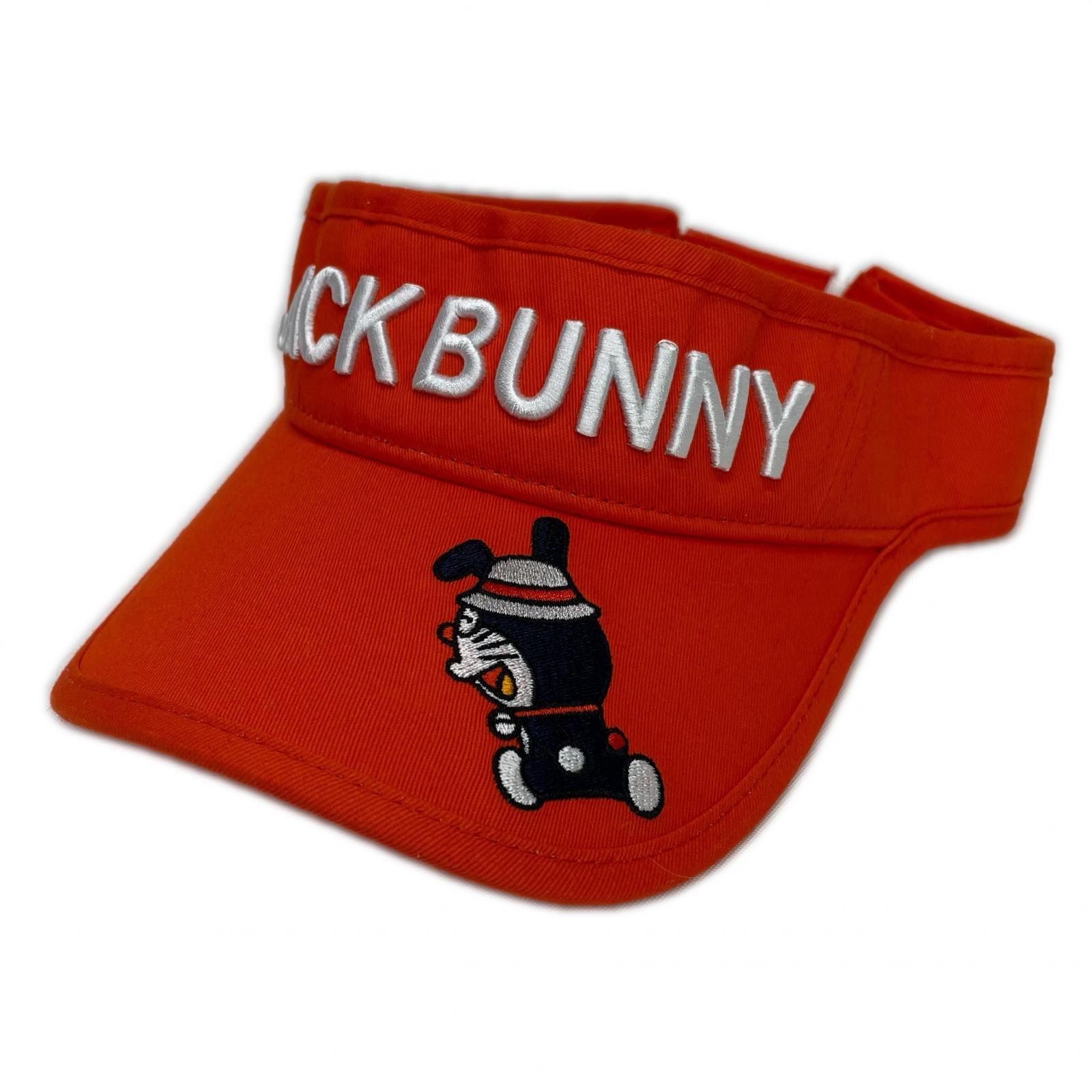 中古 ジャックバニー Jack Bunny!! サンバイザー フリー オレンジ ドラえもん コラボ 立体ロゴ