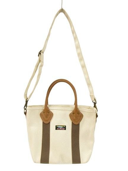 エルエルビーン L.L.BEAN 2WAY Tote Bag トートバッグ キャンバス ハンドバッグ ショルダーバッグ アイボリー BAG カバン 手提げ鞄