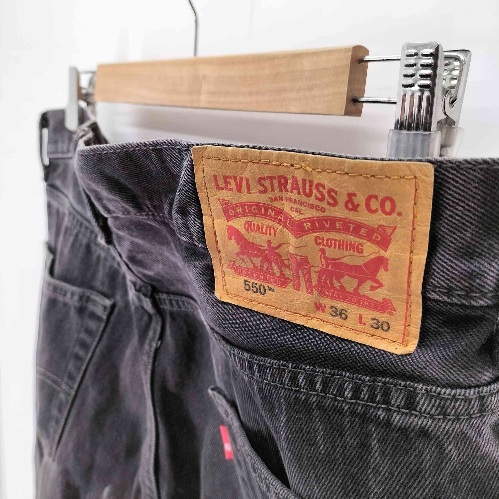 リーバイス Levis 550 ジップフライ ブラック デニム パンツ メンズ