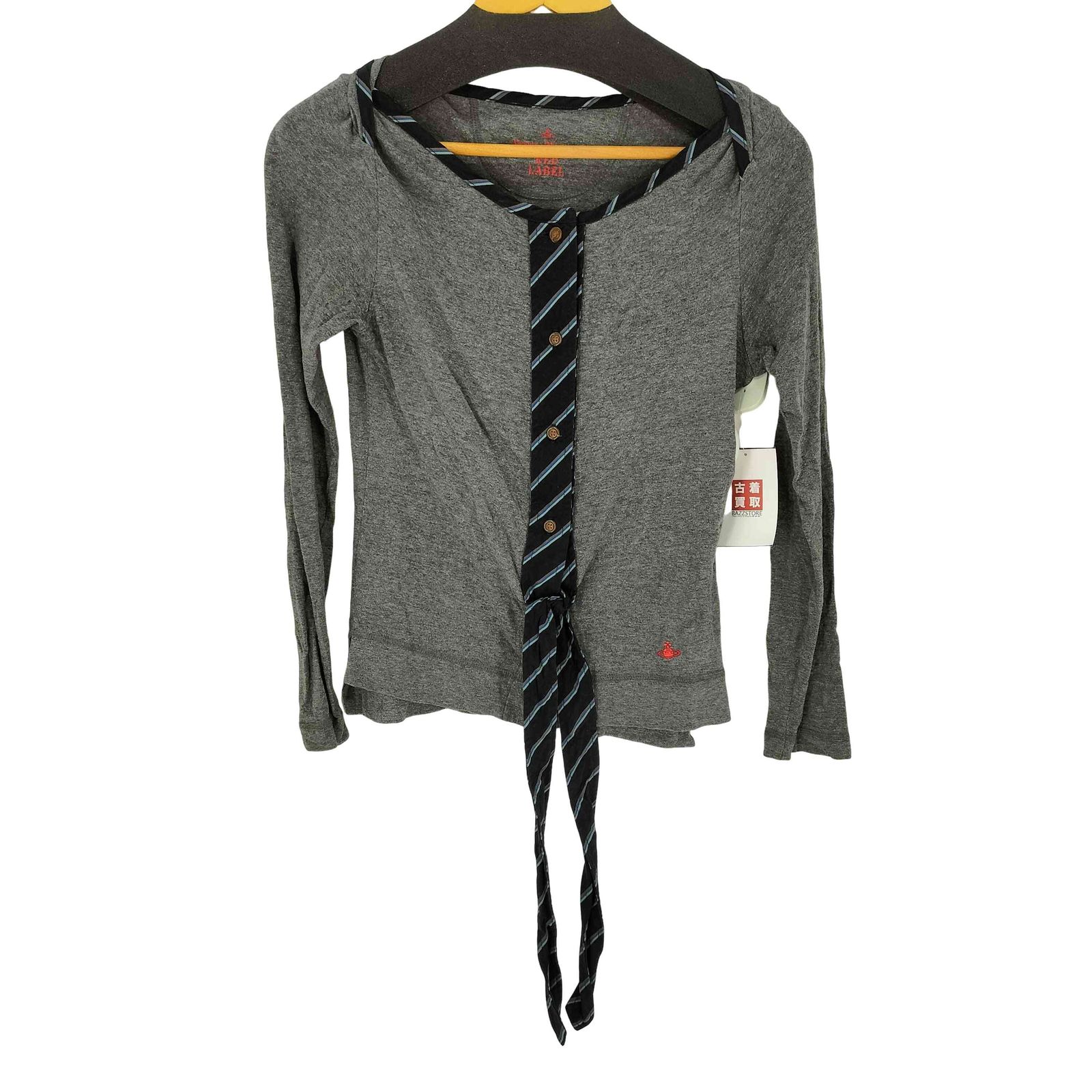 ヴィヴィアンウエストウッドレッドレーベル Vivienne Westwood RED LABEL ストライプタイ コットンウール カーディガン レディース 13