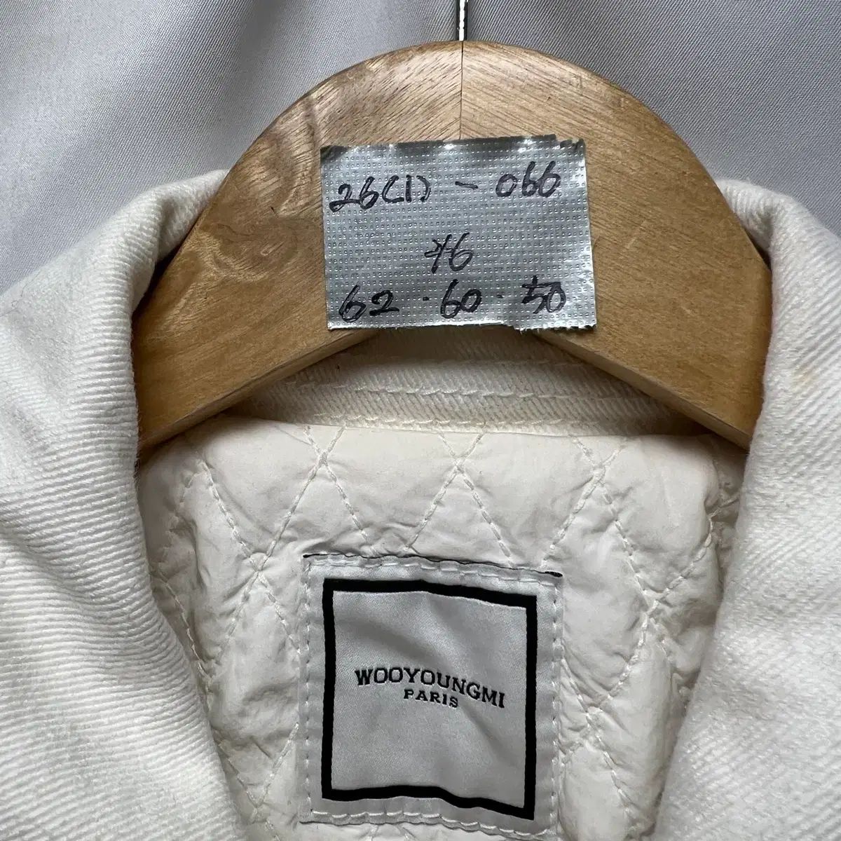 正規品/46 ウーヨンミ 20ss 白 トラッカー キルティングライナー ジャケット アウター 正規品/46 ウーヨンミ 20ss 白 トラッカー キルティングライナー ジャケット アウター