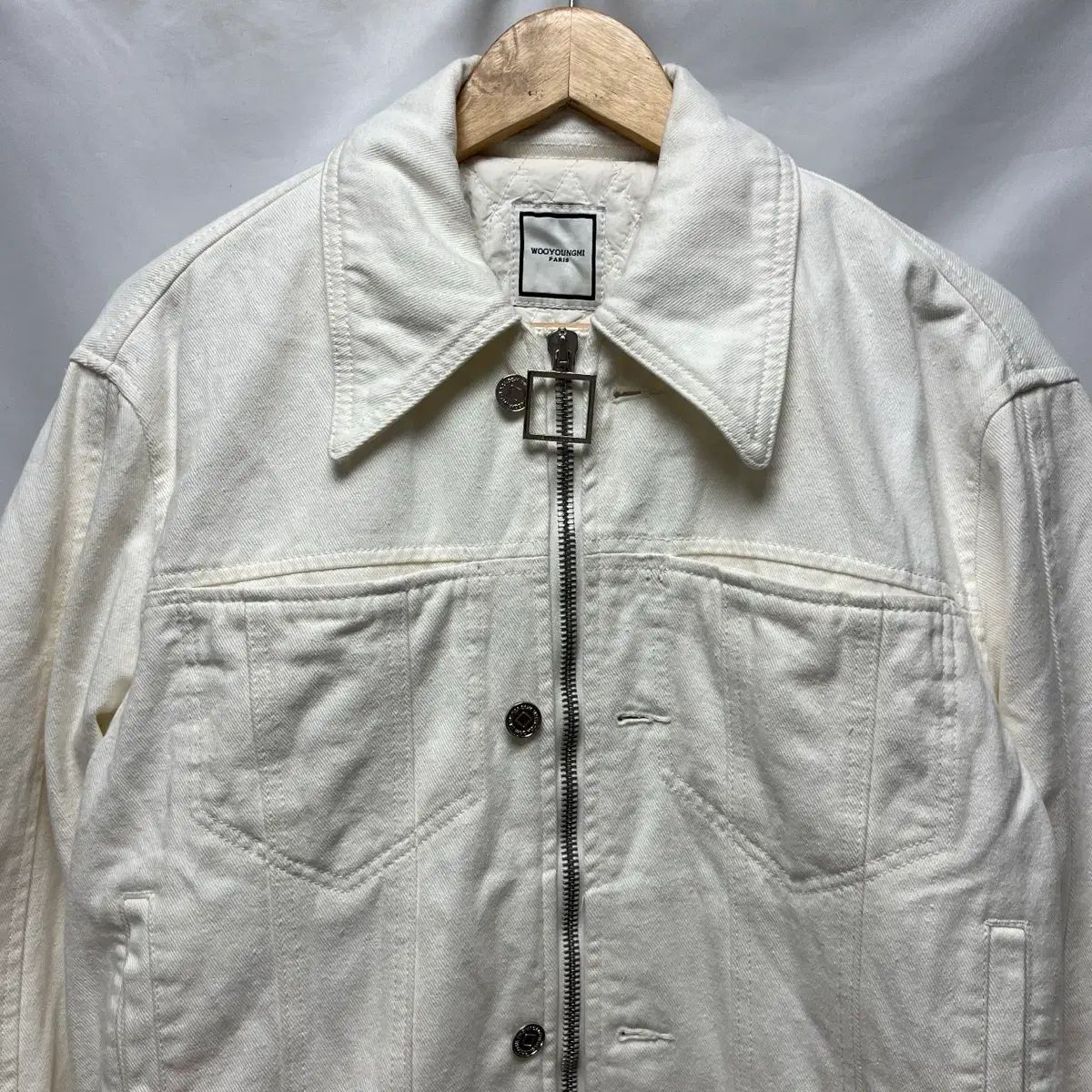 正規品/46 ウーヨンミ 20ss 白 トラッカー キルティングライナー ジャケット アウター 正規品/46 ウーヨンミ 20ss 白 トラッカー キルティングライナー ジャケット アウター