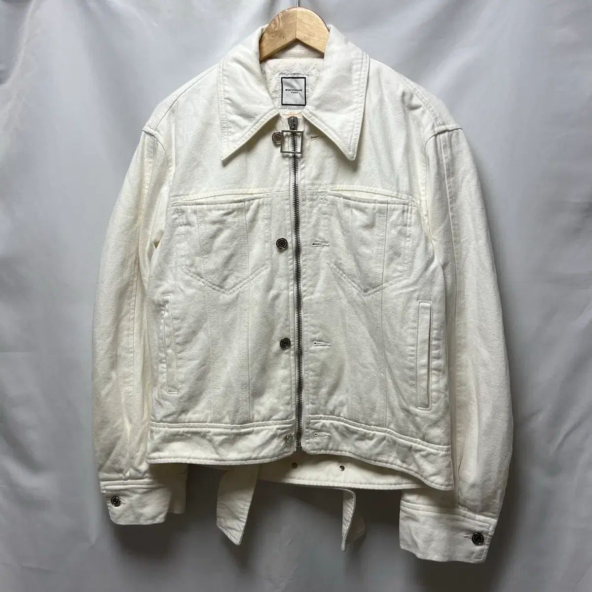 正規品/46 ウーヨンミ 20ss 白 トラッカー キルティングライナー ジャケット アウター 正規品/46 ウーヨンミ 20ss 白 トラッカー キルティングライナー ジャケット アウター