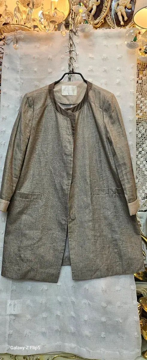 Unknown Brand ブラウン リネン ジャケット