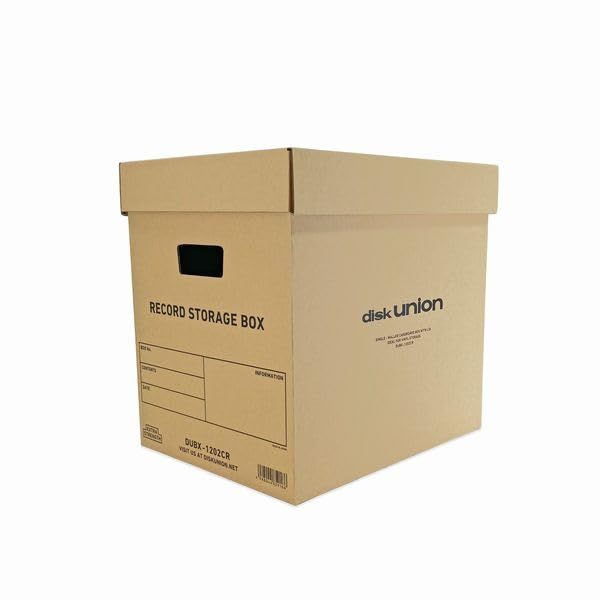 ディスクユニオン LPレコード用 ダンボール レコードストレージボックス クラフト RECORD STORAGE BOX CLAFT(60枚サイズ)5枚セット / disk unionAR