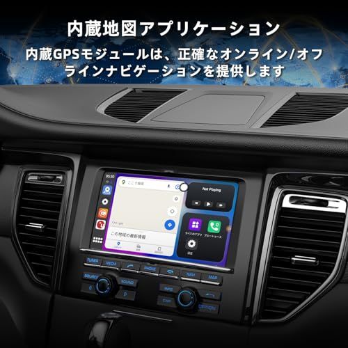 AI Box CarPlay ワイヤレスカープレイCarPlay/Android auto/ビデオストリーミング用,TF/SIMカード対応 GPS内蔵/デュアルBluetooth/App Store/分割画面ビデオ視聴,有線CarPlay/A 32365b12