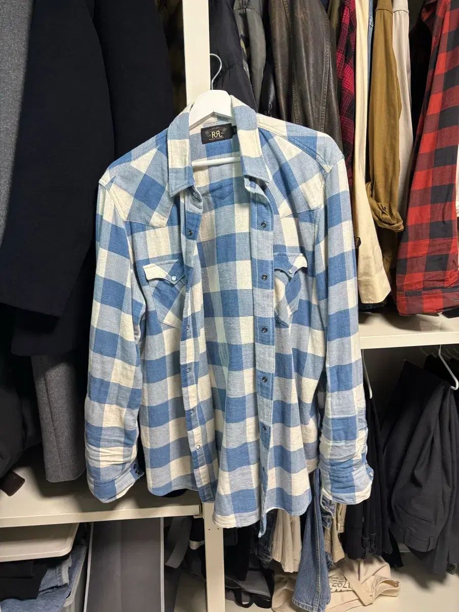 RRL プレイド ウエスタンシャツ Lサイズ(ラージ)