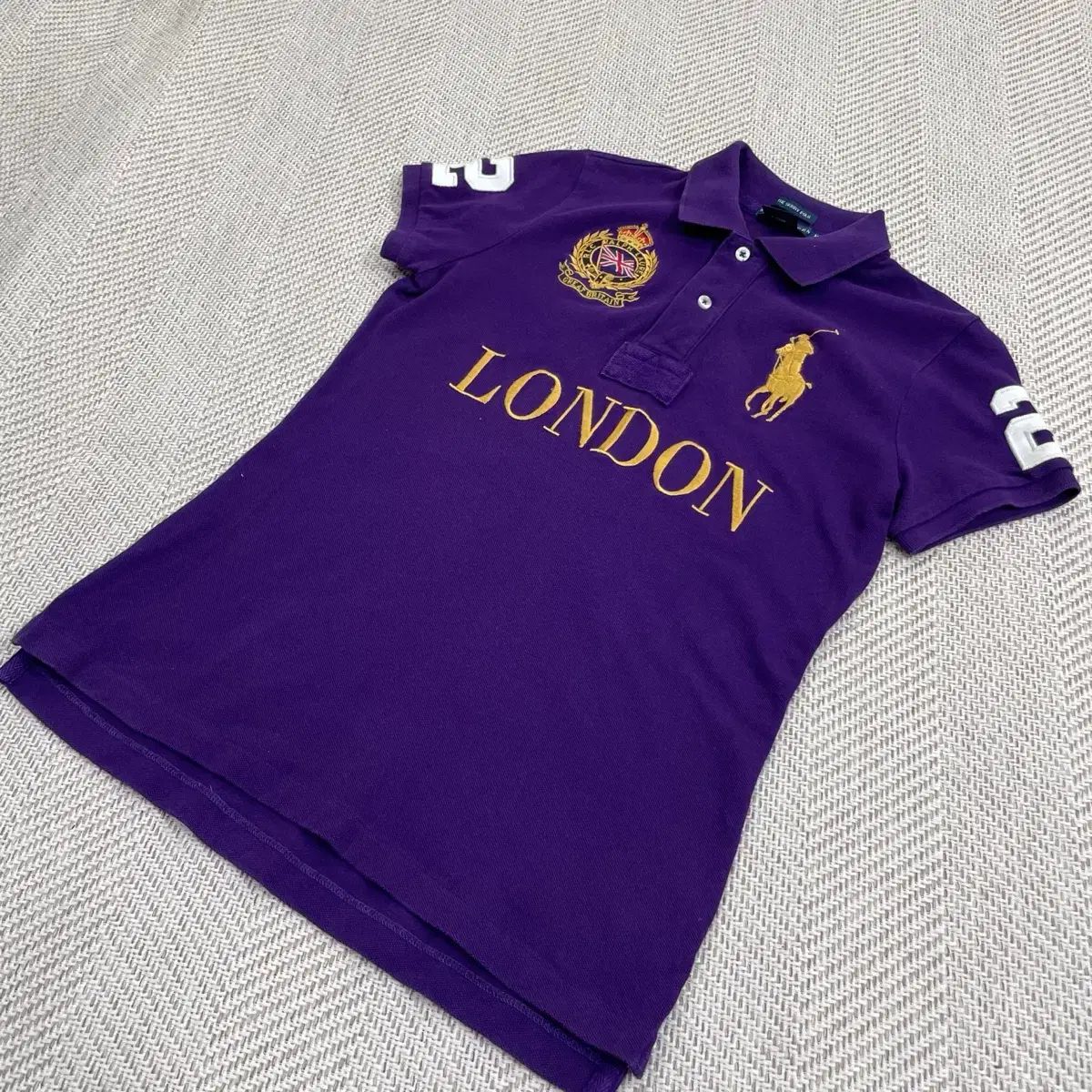 ポロラルフローレン ビックポニー ロンドン PK カラーTシャツ パープル