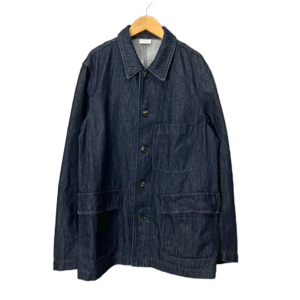 ドリスヴァンノッテン DRIES VAN NOTEN デニムカバーオール デニムジャケット 48 インディゴブルー