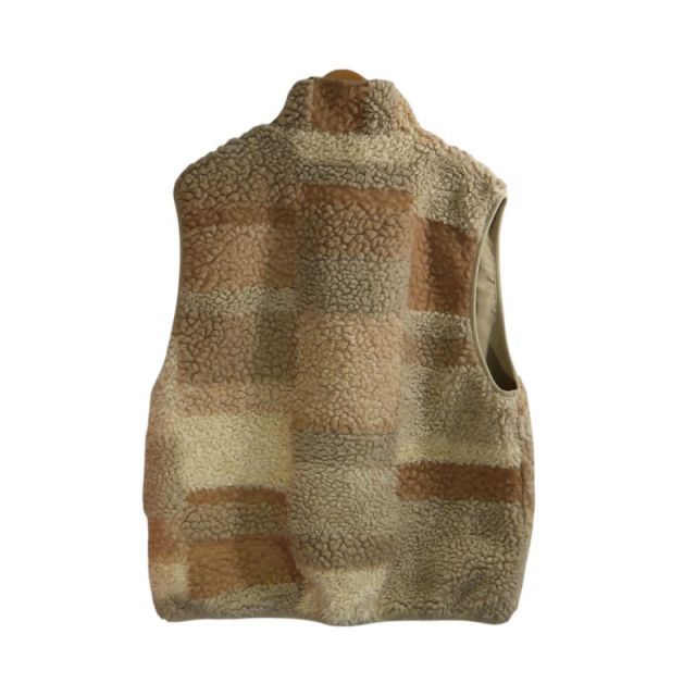STUSSY REVERSIBLE FLEECE VEST BROWN サイズM 118513 ステューシー 