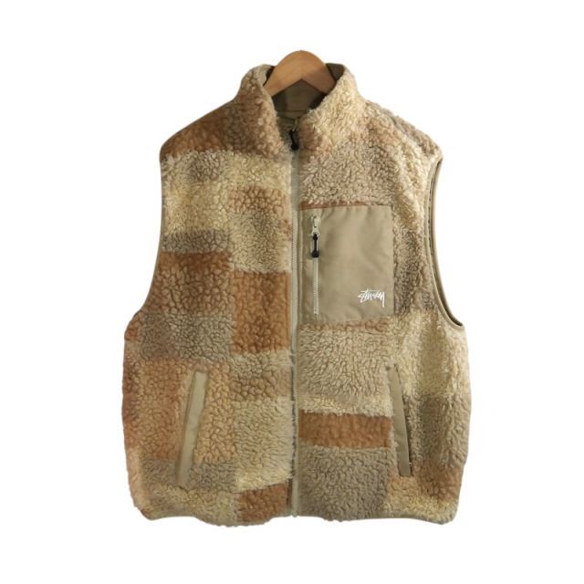 STUSSY REVERSIBLE FLEECE VEST BROWN サイズM 118513 ステューシー リバーシブル フリース ベスト ボア 大名店